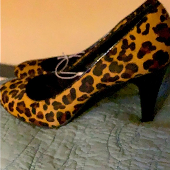 Merona Shoes - Animal print heels by Merona. 3 in. heels.